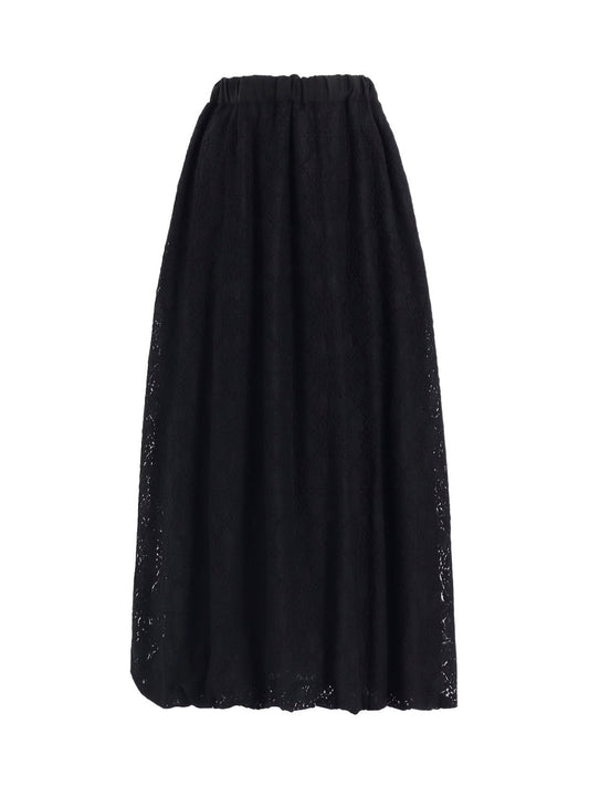 【Y's - ワイズ】LACE BALLOON SKIRT/ BLACK(スカート/ブラック)
