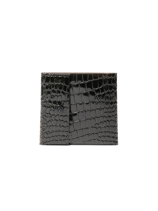 【beautiful people - ビューティフルピープル】nothing to hide vinyl card wallet / DEEP BLACK（ウォレット/ブラック)