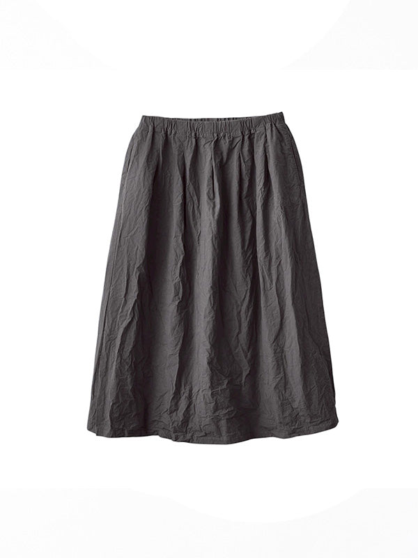 【ORCIVAL - オーシバル】Women's Garment Dye Poplin A-line Easy Skirt / SMOKE (スカート/スモーク)