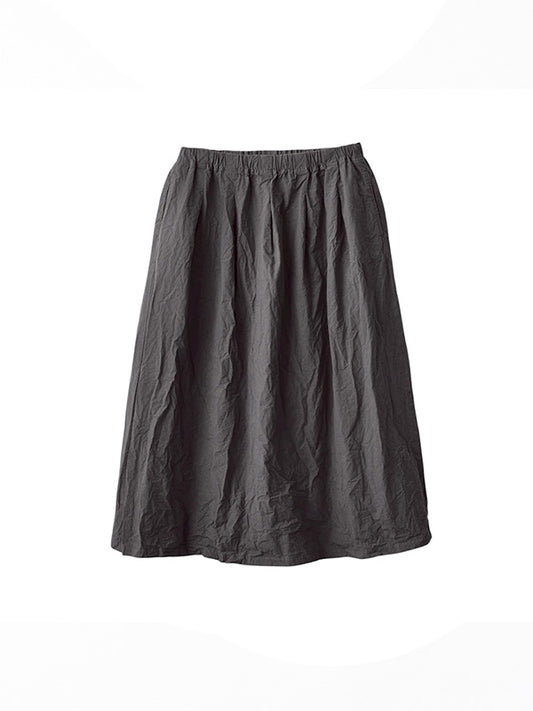 【ORCIVAL - オーシバル】Women's Garment Dye Poplin A-line Easy Skirt / SMOKE (スカート/スモーク)