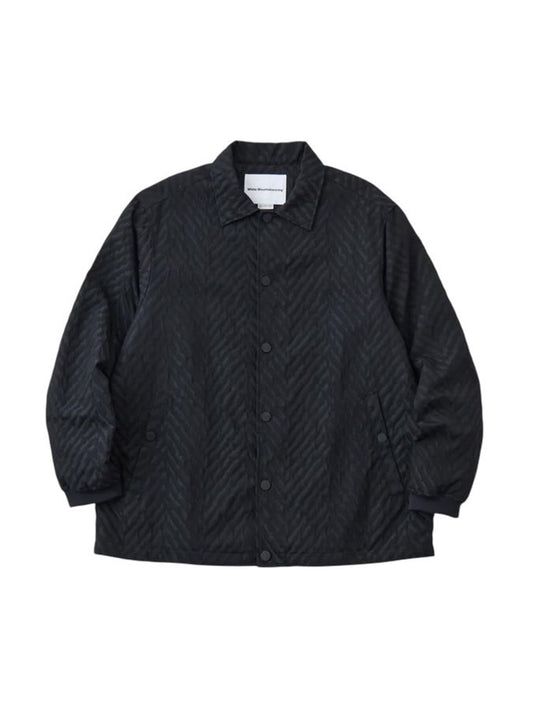 【White Mountaineering - ホワイトマウンテニアリング】WINDSTOPPER HERRINGBONE JACQUARD COACH JACKET / BLACK (ジャケット/ブラック)