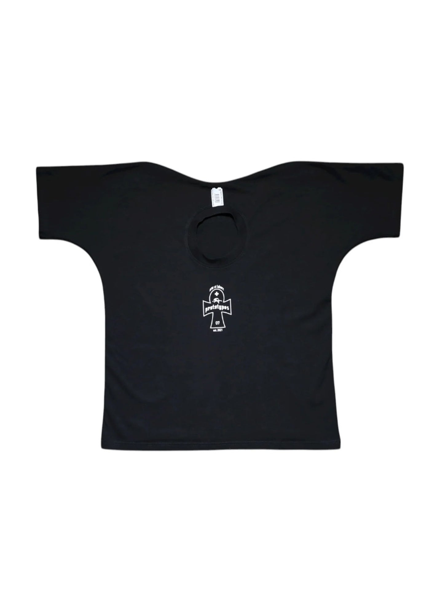 【prototypes - プロトタイプス】MOVED NECKLINE TEE (Tシャツ/BLACK)