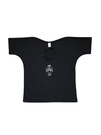 【prototypes - プロトタイプス】MOVED NECKLINE TEE (Tシャツ/BLACK)