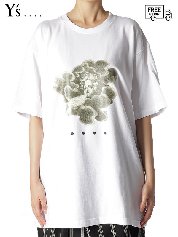 【Y's.... - ワイズビー】PRINT T-SHIRT B / WHITE(Tシャツ/ホワイト)