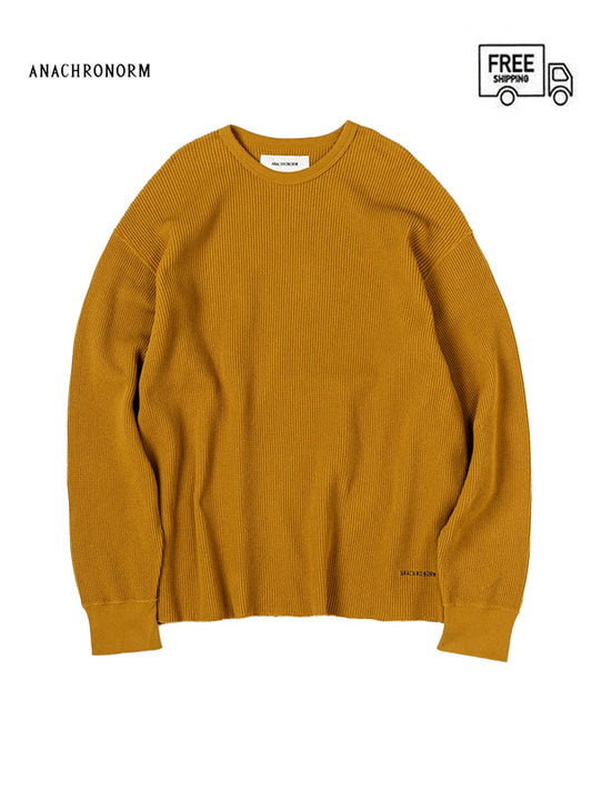 【ANACHRONORM - アナクロノーム】AN314 HEAVY WAFFLEL L/S/ CAMEL（ロンT/キャメル）