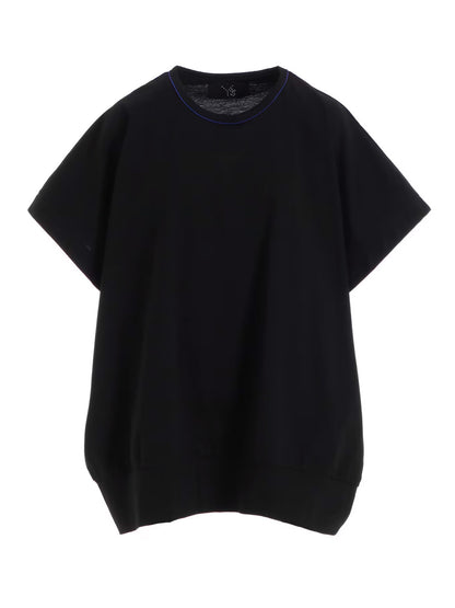 【Y's - ワイズ】COTON JERSEY Y'S STITCH SLEEVELESS BIG T / BLACK (Tシャツ/ブラック)