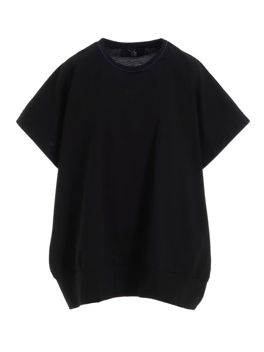 【Y's - ワイズ】COTON JERSEY Y'S STITCH SLEEVELESS BIG T / BLACK (Tシャツ/ブラック)