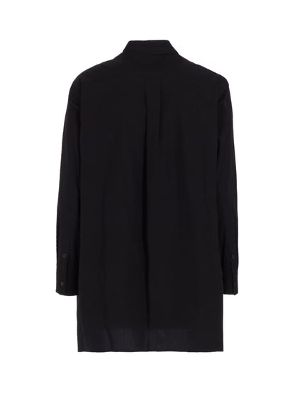 【Y's for men-ワイズフォーメン】100/2 BROAD SHIRT WITH TRIPLE COLLAR(シャツ/ブラック)