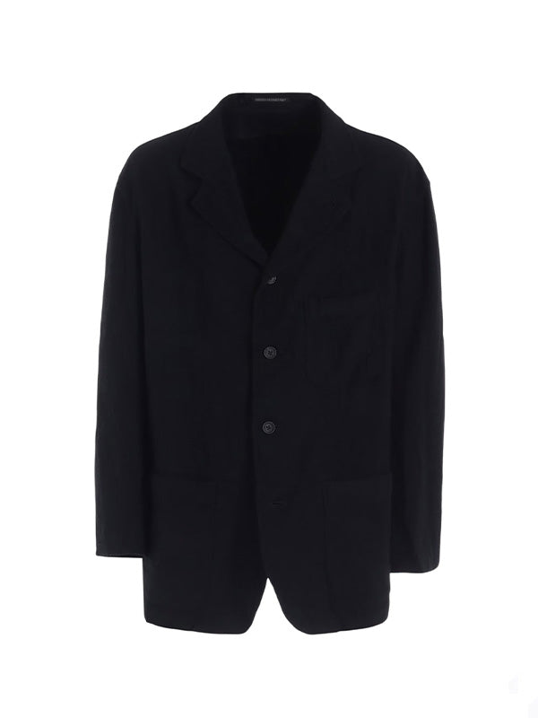 【Y's for men - ワイズフォーメン】"Y's for men × MASSES" SHRINK SERGE FULLING JACKET(ジャケット/ブラック)