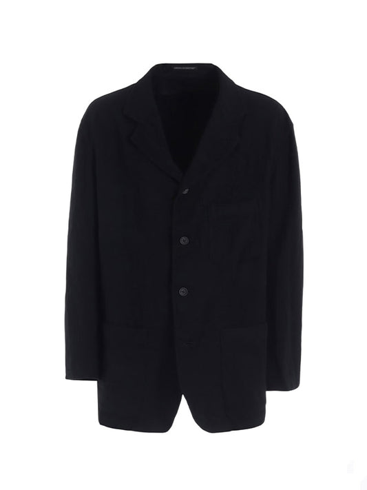 【Y's for men - ワイズフォーメン】"Y's for men × MASSES" SHRINK SERGE FULLING JACKET(ジャケット/ブラック)