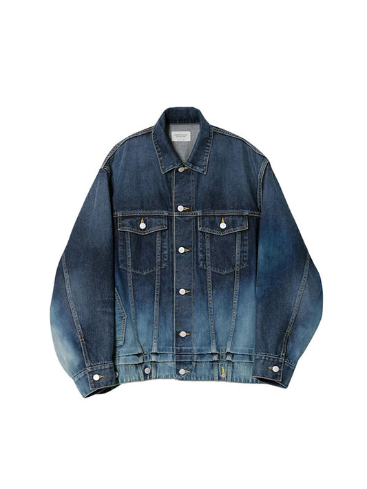 【beautiful people - ビューティフルピープル】double-end selvedge blouson gradation / INDIGO (デニムジャケット / インディゴ)