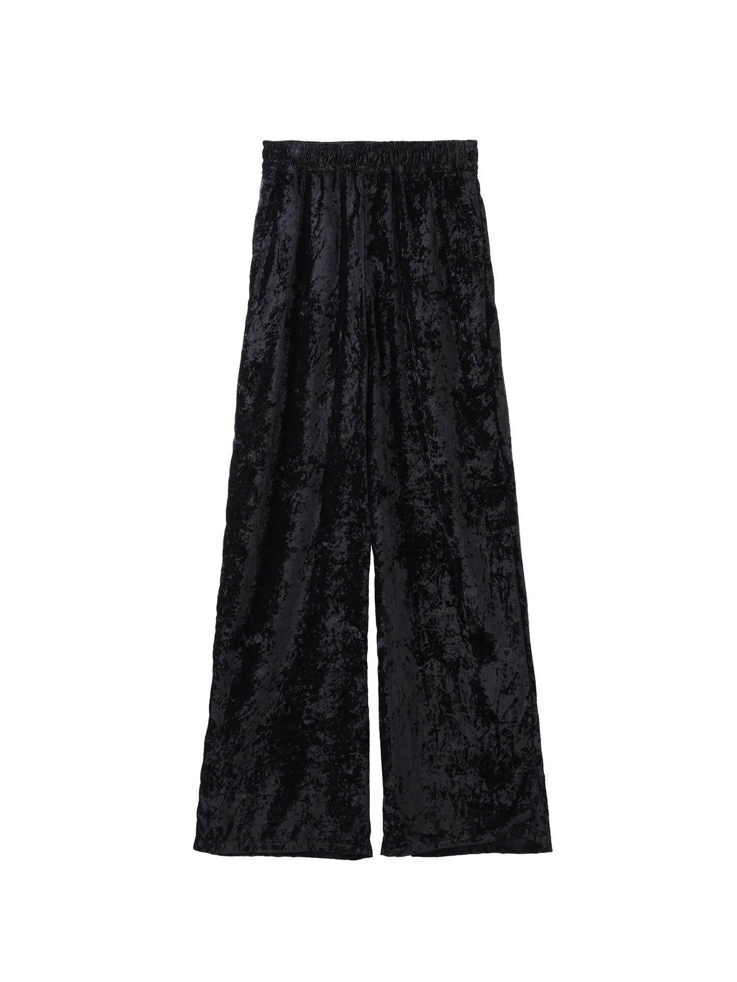 【JOHN LAWRENCE SULLIVAN - ジョンローレンスサリバン】CRUSHED VELVET WIDE PANTS(イージーパンツ/ブラック)