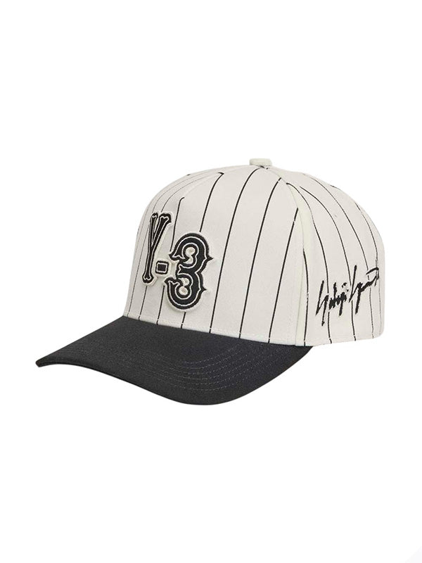 【Y-3 -ワイスリー】 PINSTRIPE CAP Y-3 / WHITE (キャップ/ホワイト)