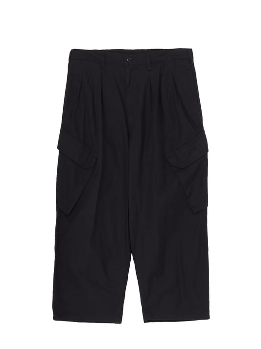 【Yohji Yamamoto POUR HOMME - ヨウジヤマモト プールオム】BS HERRINGBONE 12TUCK WORK PANTS（パンツ/ブラック)