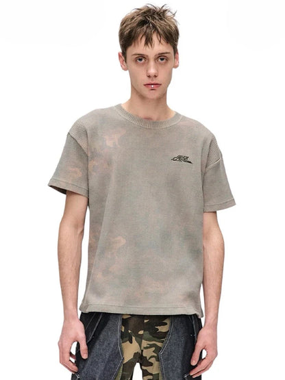 【ANDERSSON BELL - アンダースンベル】UNISEX CAMOUFLAGE WAFFLE T-SHIRTS / SAND ( Tシャツ/サンド）