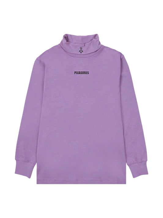 50%OFF【PLEASURES - プレジャーズ】GATHERING TURTLE NECK LS TEE / PURPLE(Tシャツ/パープル)