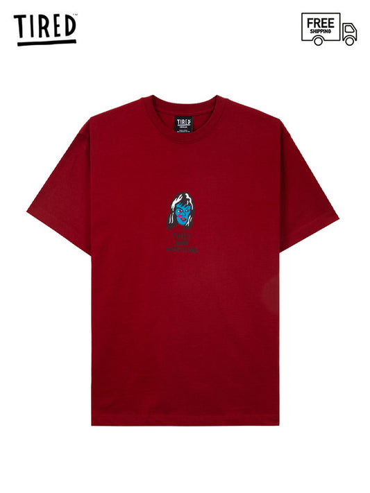 【TIRED - タイレッド 】GHOST SS TEE (ORGANIC) / Burgundy(Tシャツ/バーガンディ)