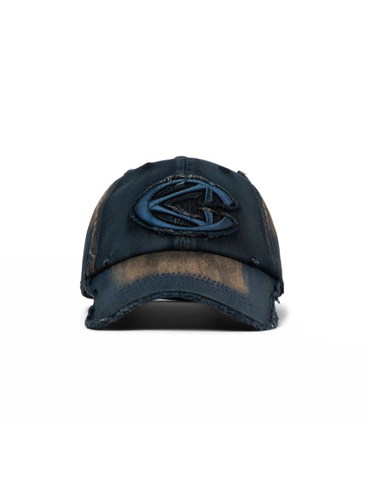 【CAMPER LAB  - カンペールラボ】DISTORTED WASHED SPRAYED CAP / BLUE (キャップ/ブルー)