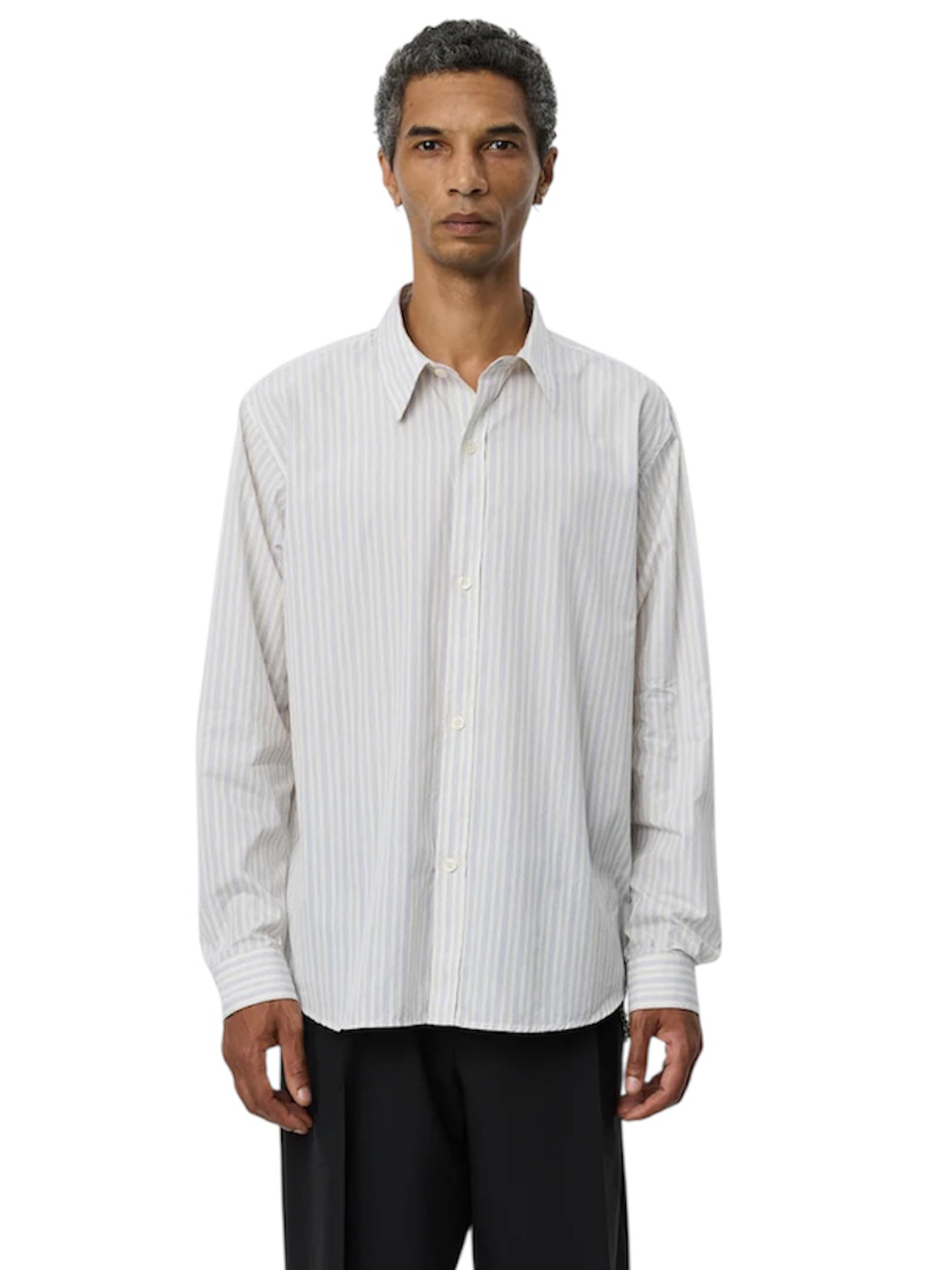 【mfpen - エムエフペン】EVENING SHIRT / OFF WHITE BUSINESS STRIPE (シャツ/ビジネスストライプ)