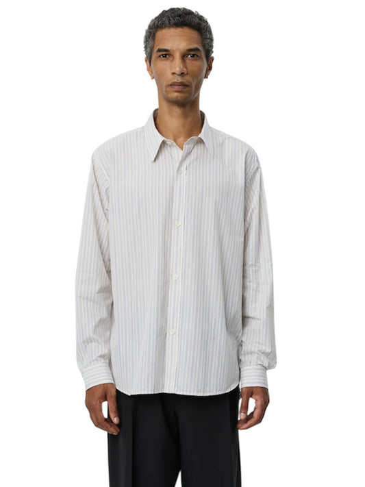【mfpen - エムエフペン】EVENING SHIRT / OFF WHITE BUSINESS STRIPE (シャツ/ビジネスストライプ)