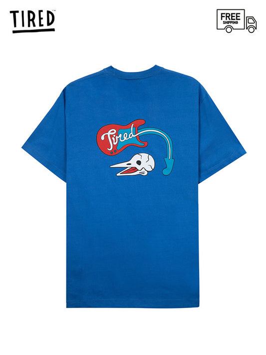 【TIRED - タイレッド 】MUSIC SS TEE (ORGANIC) / Blue(Tシャツ/ブルー)