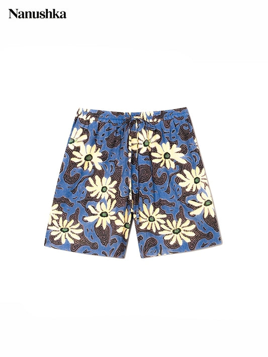 70%OFF【NANUSHKA - ナヌーシュカ】FLORAL SHORTS（ショーツ/ブルー)