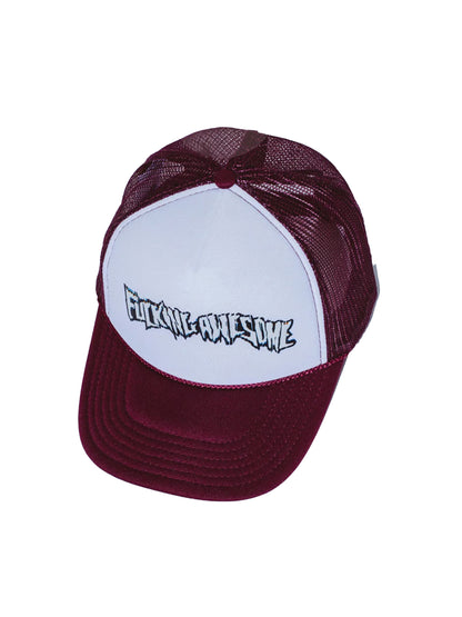 【Fucking Awesome- ファッキングオーサム】Scanner Warp Stamp Trucker Hat /  Maroon（帽子/マルーン)