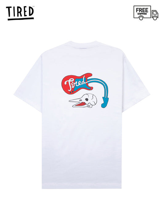 【TIRED - タイレッド 】MUSIC SS TEE (ORGANIC) / White(Tシャツ/ホワイト)