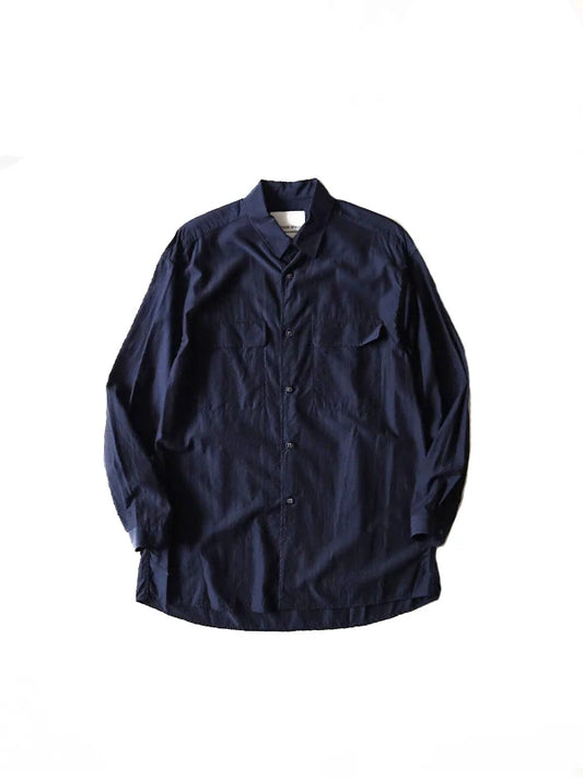 【White Mountaineering - ホワイトマウンテニアリング】RW LONG SLEEVE SHIRT / NAVY(シャツ/ネイビー)