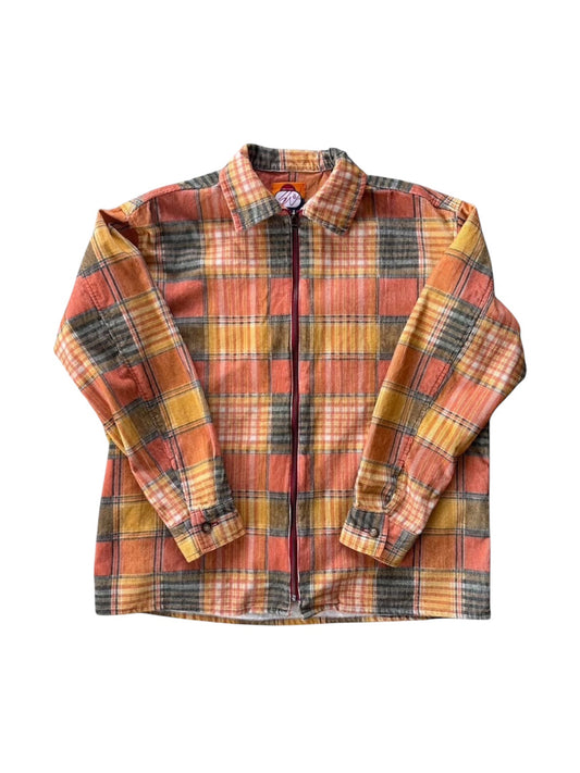 【SWJP - エスダブリュージェイピー】CORDUROY PLAID ZIP UP SHIRT / MULTI（シャツ/マルチ)