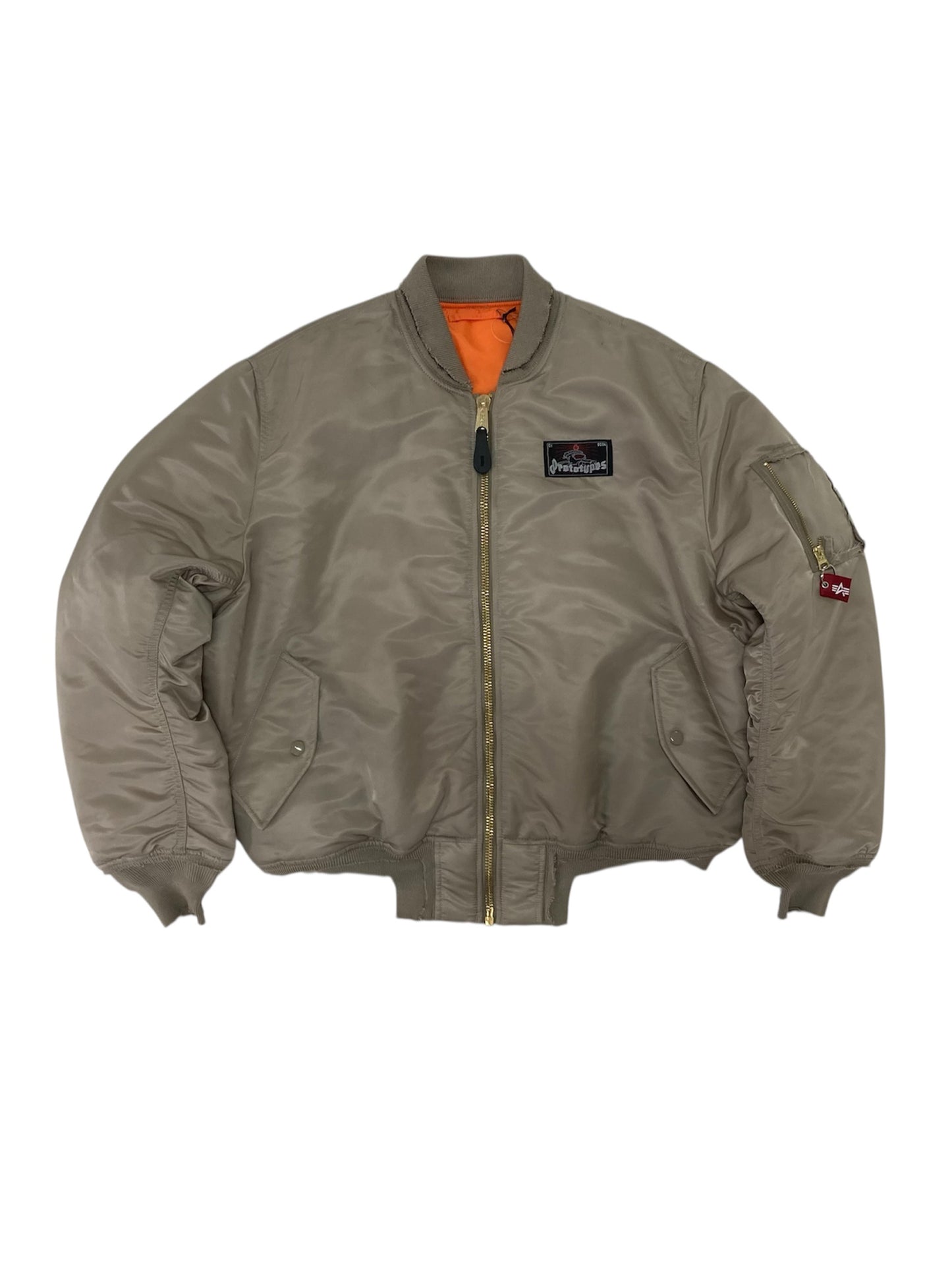 【prototypes - プロトタイプス】TECHNICAL NYLON SAND SPRAYED PROTOTYPES BOMBER (ボンバージャケット/BEIGE)