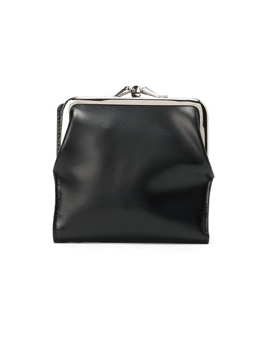 CUIR LEATHER LONG CLASP WALLET / BLACK