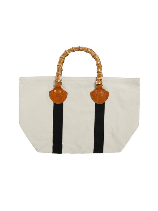 【NEXUS Ⅶ -ネクサスセブン】BAMBOO B&T TOTE / WHITE&BLACK（バッグ/ホワイト&ブラック）