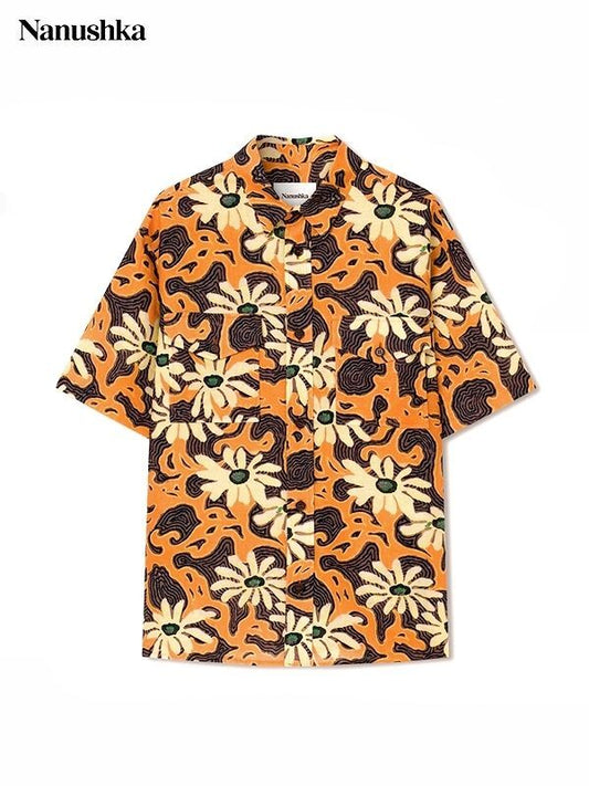 70%OFF【NANUSHKA - ナヌーシュカ】FLORAL SHIRT（シャツ/オレンジ)