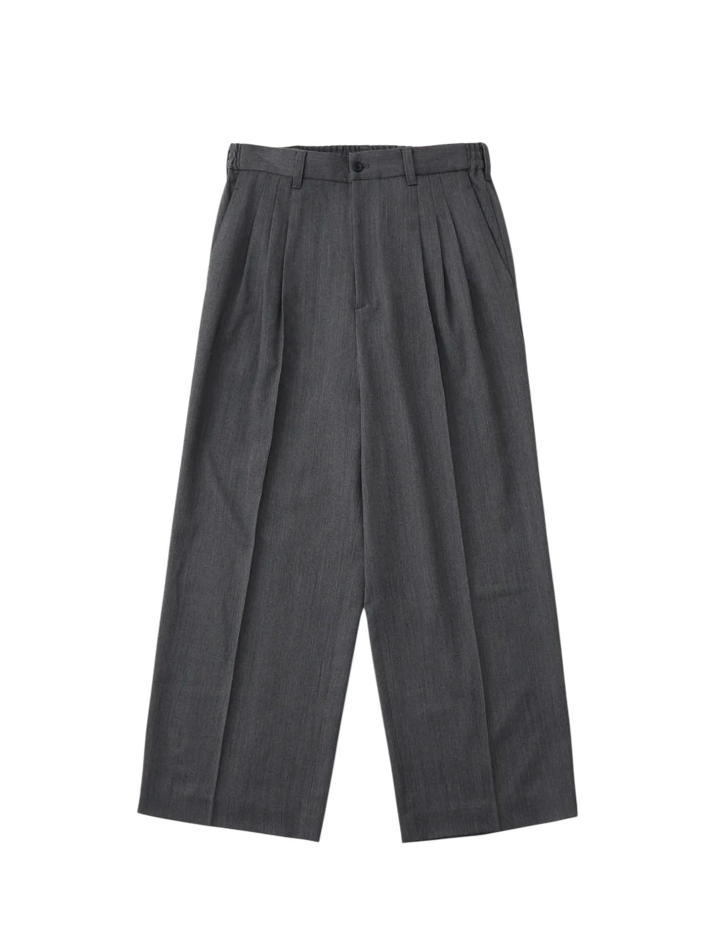 【White Mountaineering - ホワイトマウンテニアリング】3 TUCK WIDE PANTS / CHARCOAL(パンツ/チャコール)