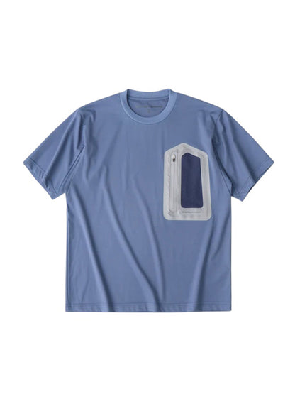 【White Mountaineering - ホワイトマウンテニアリング】ZIP POCKET T-SHIRT / BLUE (Tシャツ/ブルー)