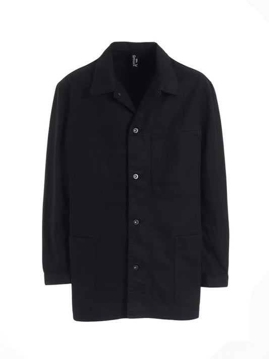 【Ground Y - グラウンドワイ】Ground Y×EDWIN 9oz BLACK TWILL COVERALL/ BLACK (ジャケット/ブラック)