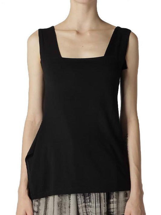 40/- RY JERSEY RIGHT SIDE SLIT CAMISOLE/BLACK