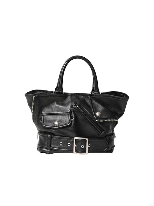 【beautiful people - ビューティフルピープル】excerption riders kids tote bag / BLACK（バッグ/ブラック)