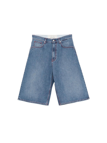 【ERL - イーアールエル】 UNISEX DENIM INDIANA SKATE SHORTS W(ショーツ/ブルー)