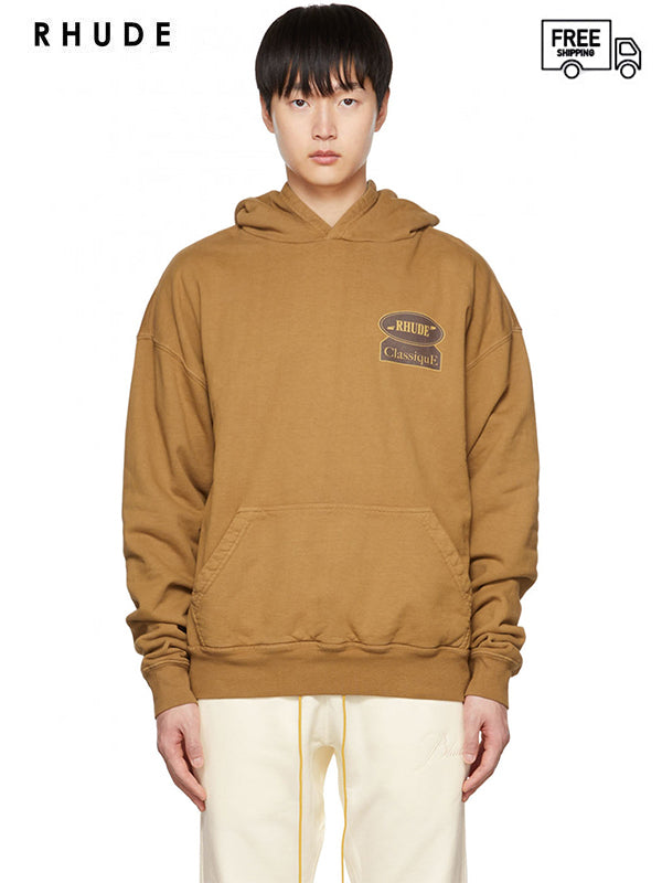 50%OFF【RHUDE - ルード】CLASSIQUE HOODIE (パーカー/タン)