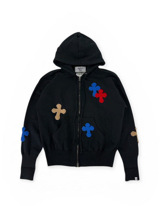 【Perfect ribs® × Y.A.R.N. 】Basic Zip Hoodie / Black(パーカー/ブラック)