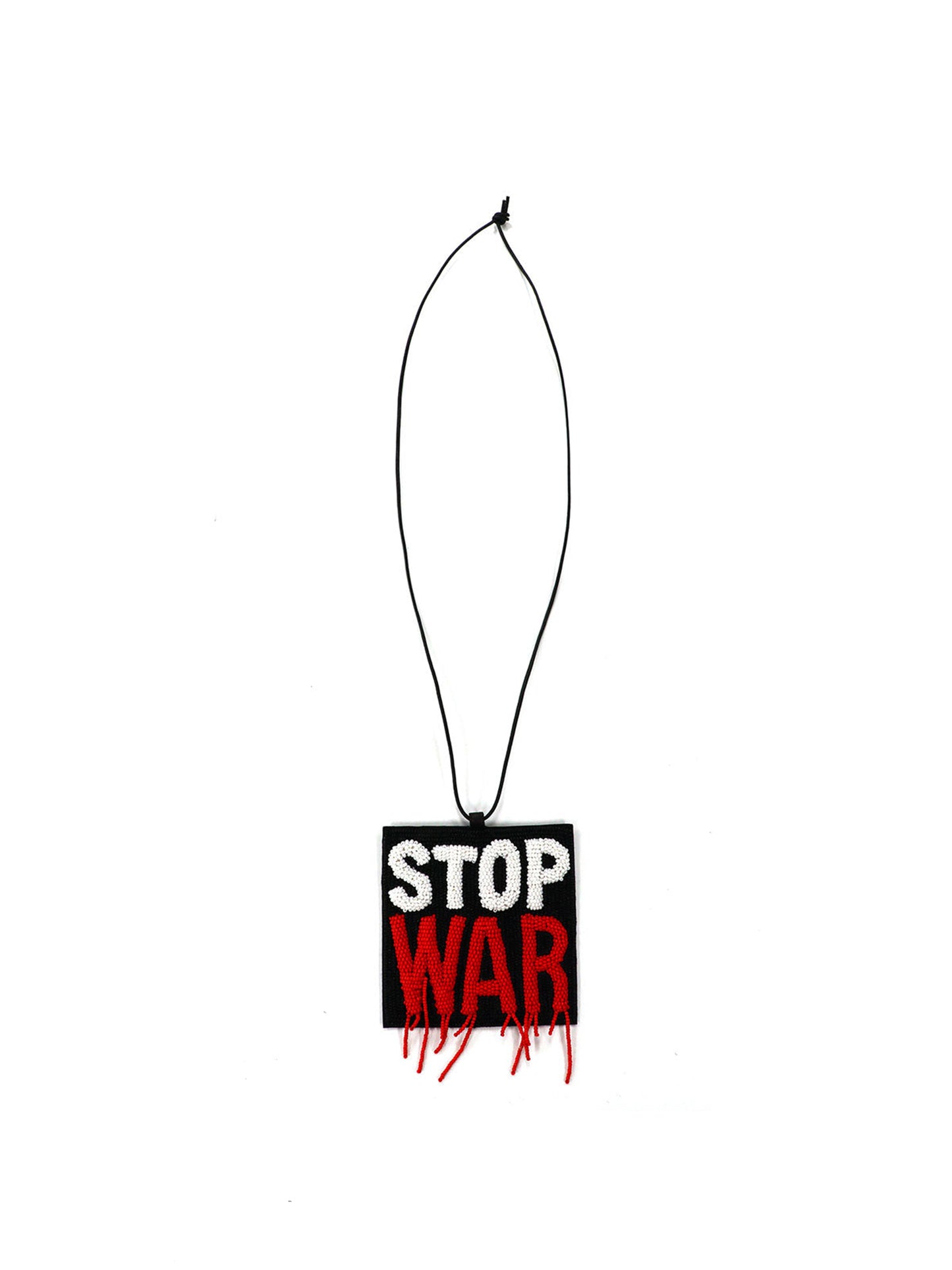 【Walter Van Beirendonck- ウォルターヴァンベイレンドンク】Stop War Necklace / Black (ネックレス/ブラック)