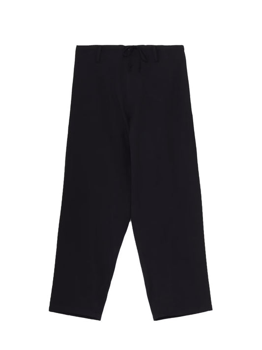 【Y's for men-ワイズフォーメン】WOOL GABARDINE WIDE STRING PANTS(パンツ/ブラック)
