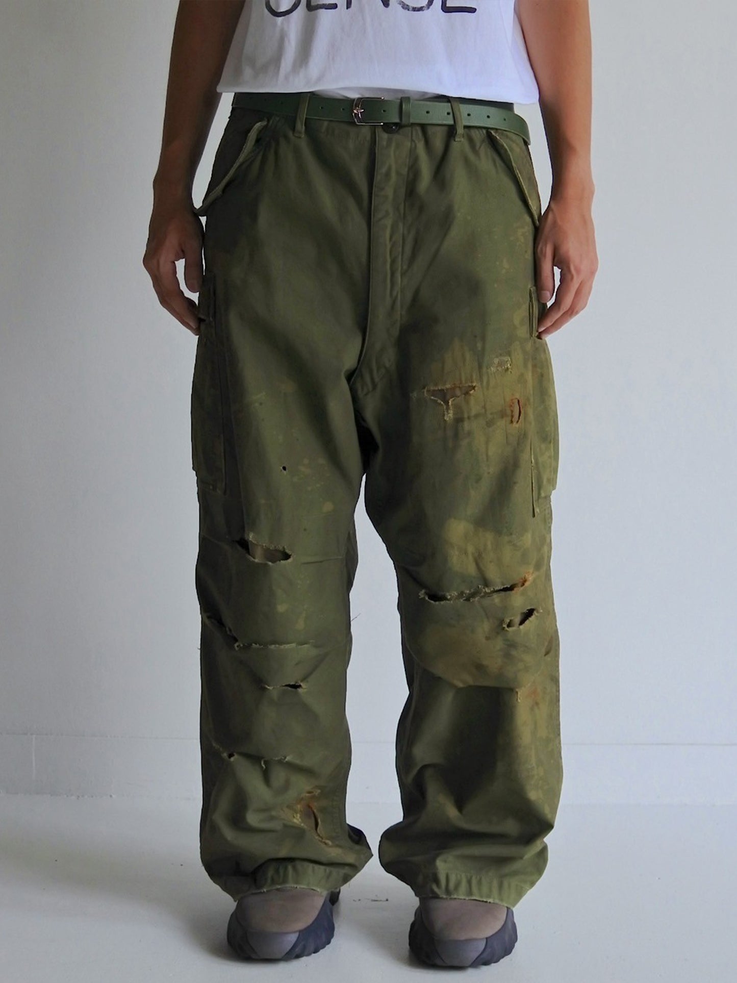 【ANACHRONORM - アナクロノーム】  AN337 M-51 DAMAGED FIELD CARGO PANTS / OLIVE (パンツ/オリーブ)