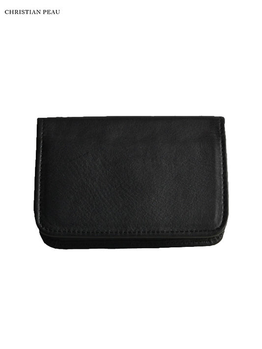 【Christian Peau - クリスチャンポー】CP CARD HOLDER "CALF"/ BLACK(カードケース)