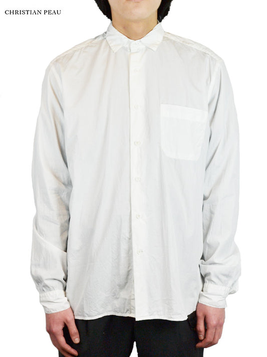 【Christian Peau - クリスチャンポー】CP COTTON SHIRT / WHITE(シャツ)