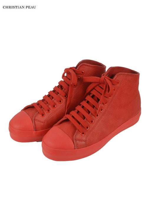 【Christian Peau - クリスチャンポー】CP High Top Sneaker "Cow Leather"/ RED(スニーカー)