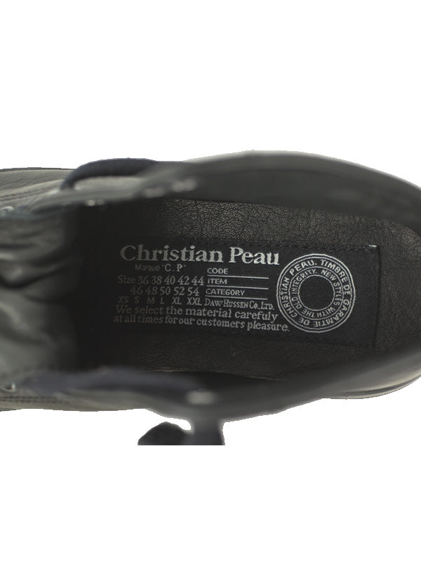 【Christian Peau - クリスチャンポー】CP High Top Sneaker "Cow Leather"/ BLACK(スニーカー)