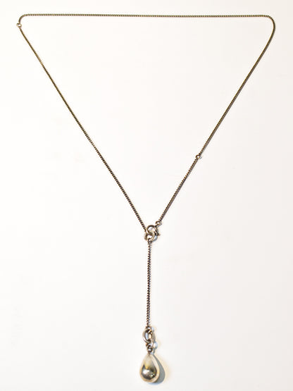 【ANN DEMEULEMEESTER - アン ドゥムルメステール】Silver necklace with drop pendant(ペンダント)